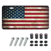 LoyaGour American flag front license plate for a patriotic car look