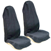 LoyaGour front-seat cover protector in black showing full-seat coverage for protection