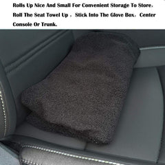LoyaGour universal-fit front-seat protector installed on a car seat