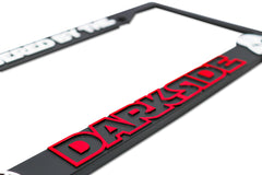 LP Frameworks Darkside universal fit frame installed on car, truck, or SUV