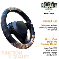 LPI Truck Mossy Oak steering wheel cover easy installation after warming the wheel.