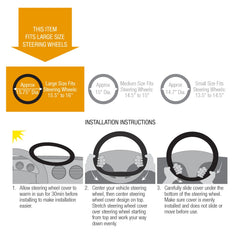 LPI Truck Mossy Oak steering wheel cover soft grip for comfortable long drives.