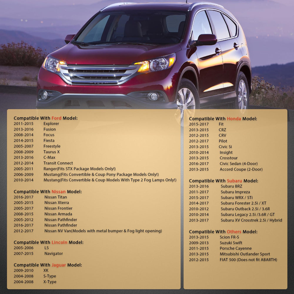 Lqito Fog Lights durable materials endure heat and impact.