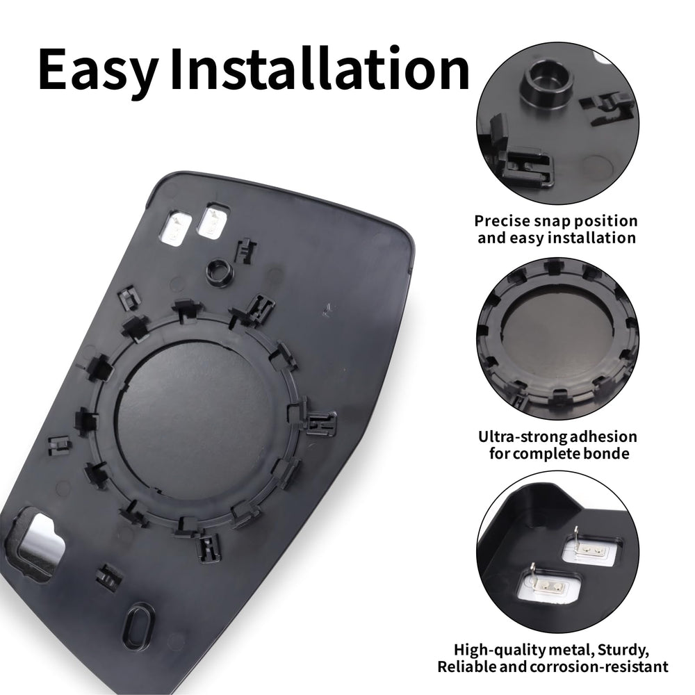 Lqito heated mirror backplate assembly enhances defogging for clear roadside visibility.