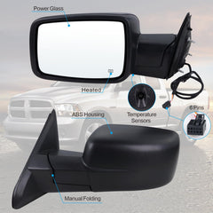 Lqito heated mirror glass close-up showing defogging capability