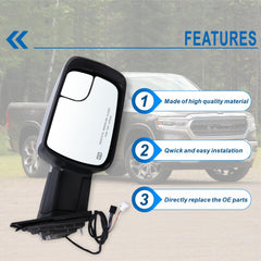 Lqito heated mirror glass delivers clear view in cold conditions