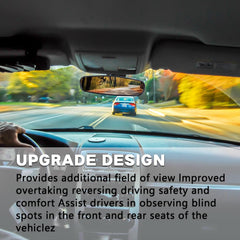 Lqito interior rear view mirror for Edge increases lane awareness