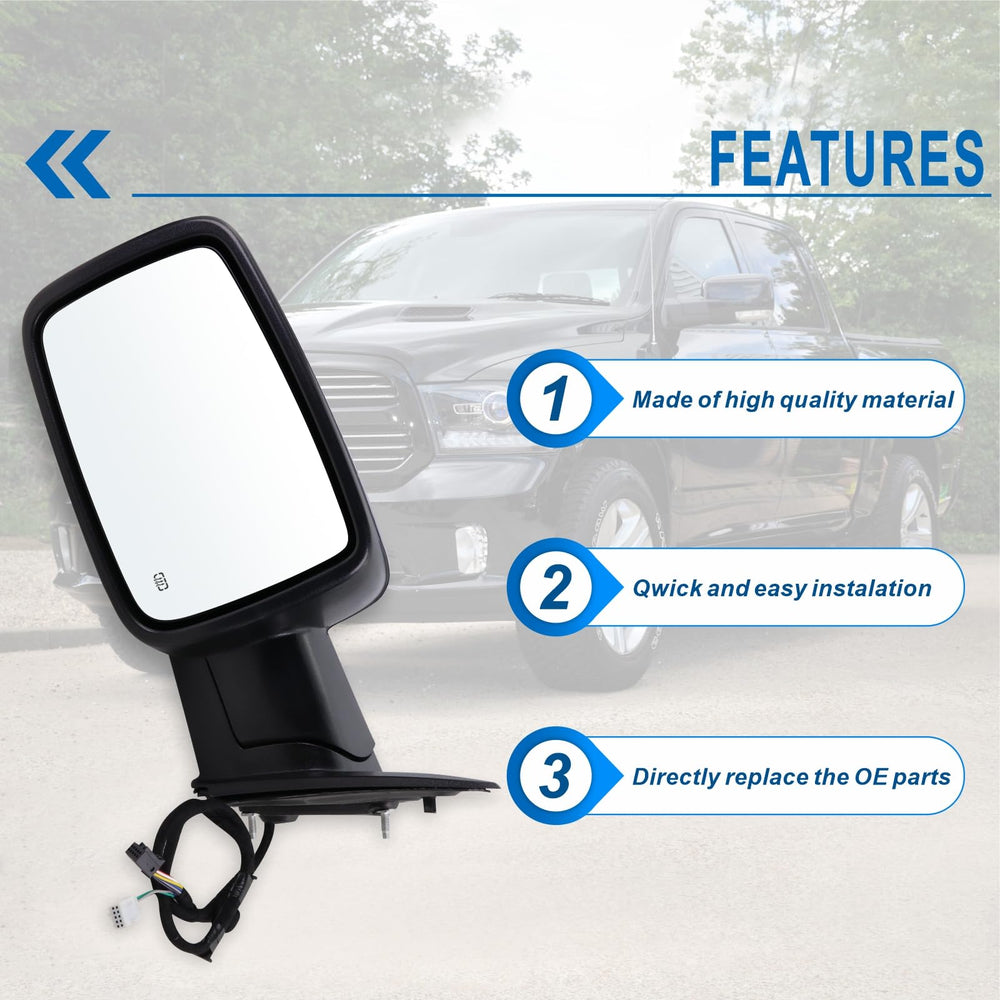 Lqito assembly closeup, power folding mechanism and secure mounting