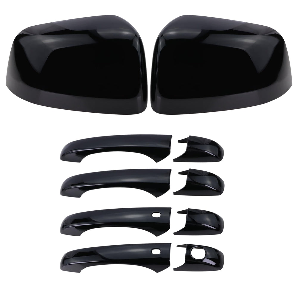 Lqito left side mirror cover in black adds sleek styling and protection.