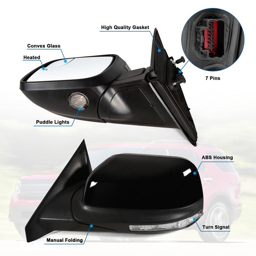 Lqito mirror with power heated turn signal improves night driving visibility