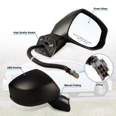 Lqito Honda Civic passenger-side mirror with power glass for quick adjustments