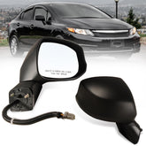 Lqito right passenger mirror for Honda Civic with power glass for clear visibility