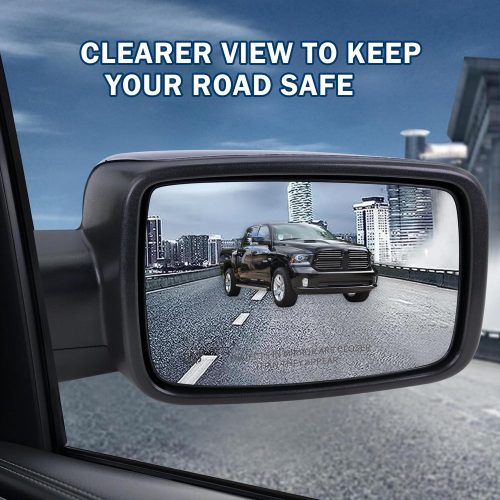 Lqito black exterior mirror designed for 68096196AF replacement.