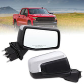 Lqito right passenger side mirror for Chevy Silverado 1500 with chrome finish for reliable visibility