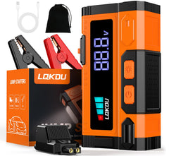LQKDU front view showing compact jump starter and portability benefits