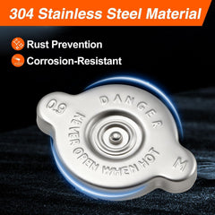 LQYLMY 304 stainless steel cap close-up emphasizes corrosion resistance.