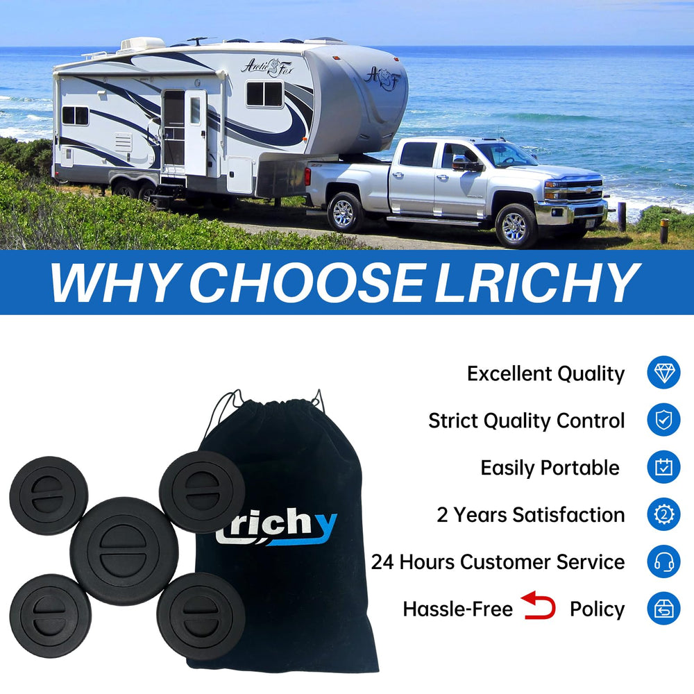 Lrichy bed plug cover kit supports Ram truck towing with gooseneck and fifth wheel