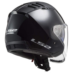 LS2 Copter open face helmet, side view, breathable padding for all-day comfort.
