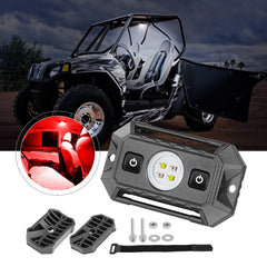 LTEODCHEW LED UTV dome light in red mode improving night visibility for maps and tasks