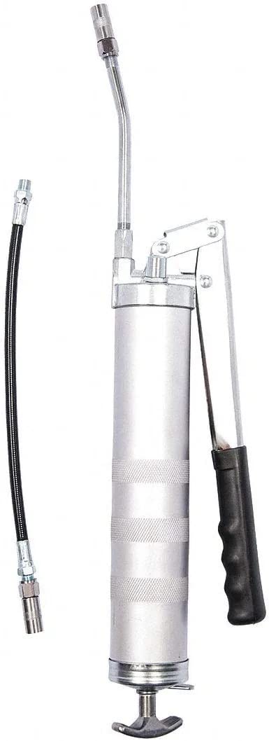 LubriMatic heavy-duty lever grease gun for shop use with fast reloading.