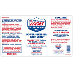 Lucas Oil 10011-PK12 bottle pouring into power steering reservoir
