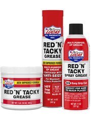 Lucas Oil Red N Tacky Grease on pivot points demonstrating rust and water resistance.