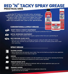 Lucas Oil Red N Tacky Grease shows excellent mechanical stability for long service life.