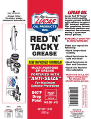 Lucas Oil Red N Tacky Grease pack of 30 ready for automotive and industrial applications.