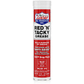 Lucas Oil Red N Tacky grease being dispensed from a 14 oz cartridge for durable lubrication