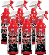 Lucas Oil Slick Mist Interior Detailer bottle shows a quick-clean interior surface solution