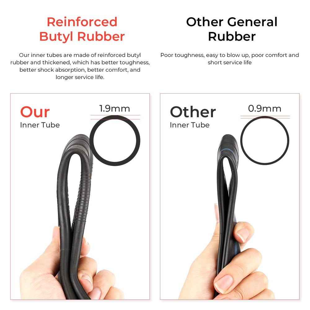 LUCK4U inner tube shows compatibility with 255x80 scooter tire