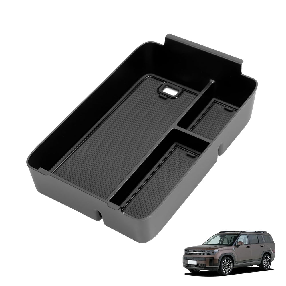 LUCKEASY armrest box design for Santa Fe enhances accessible storage inside.