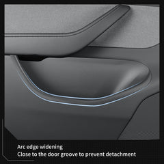 Luckeasy installation guide shows simple, tool-free fit without door interference.