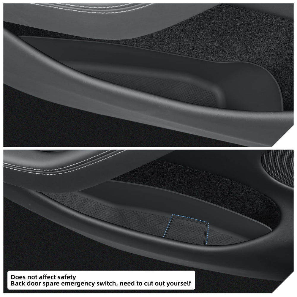 Luckeasy door side storage for Model Y rear right slot prevents clutter