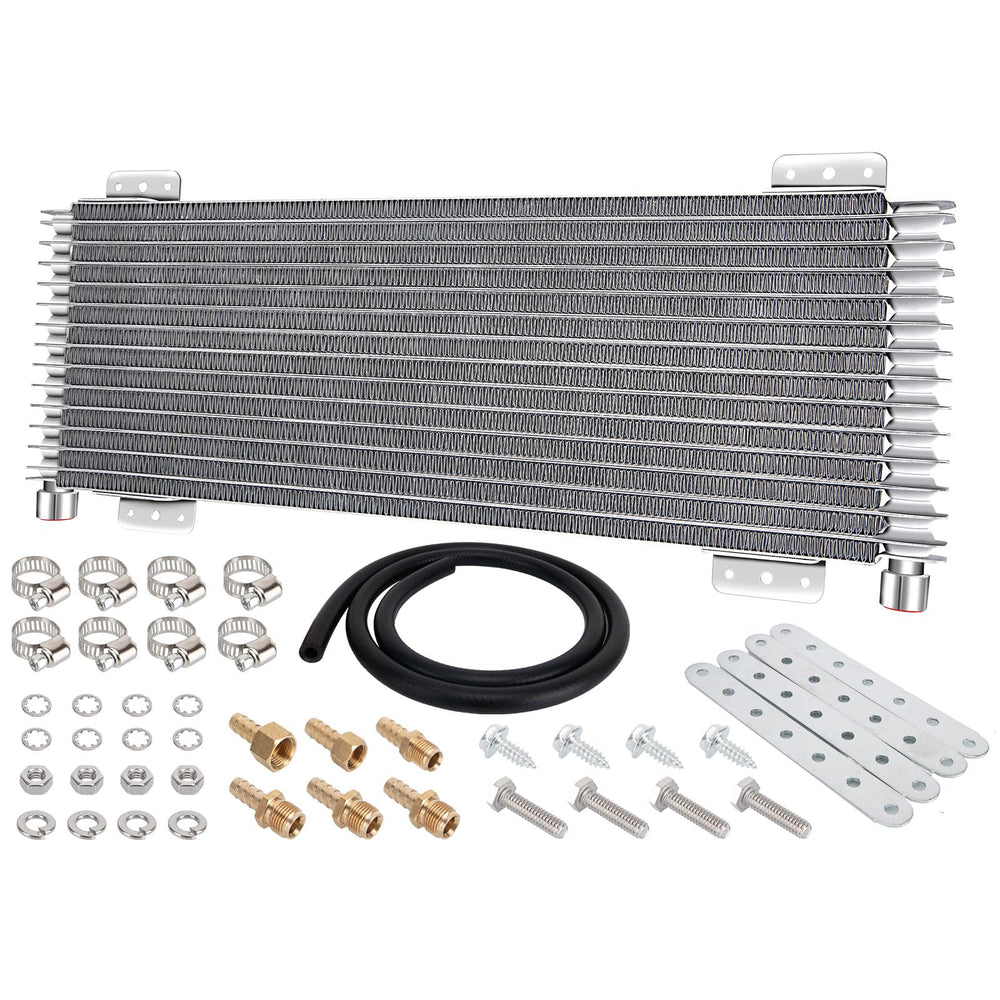 Lucky Seven 40k transmission oil cooler front view enhances cooling capacity for heavy-duty trucks.
