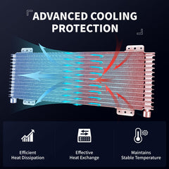 Lucky Seven 40k cooler in truck engine bay indicates rugged, reliable heat management.