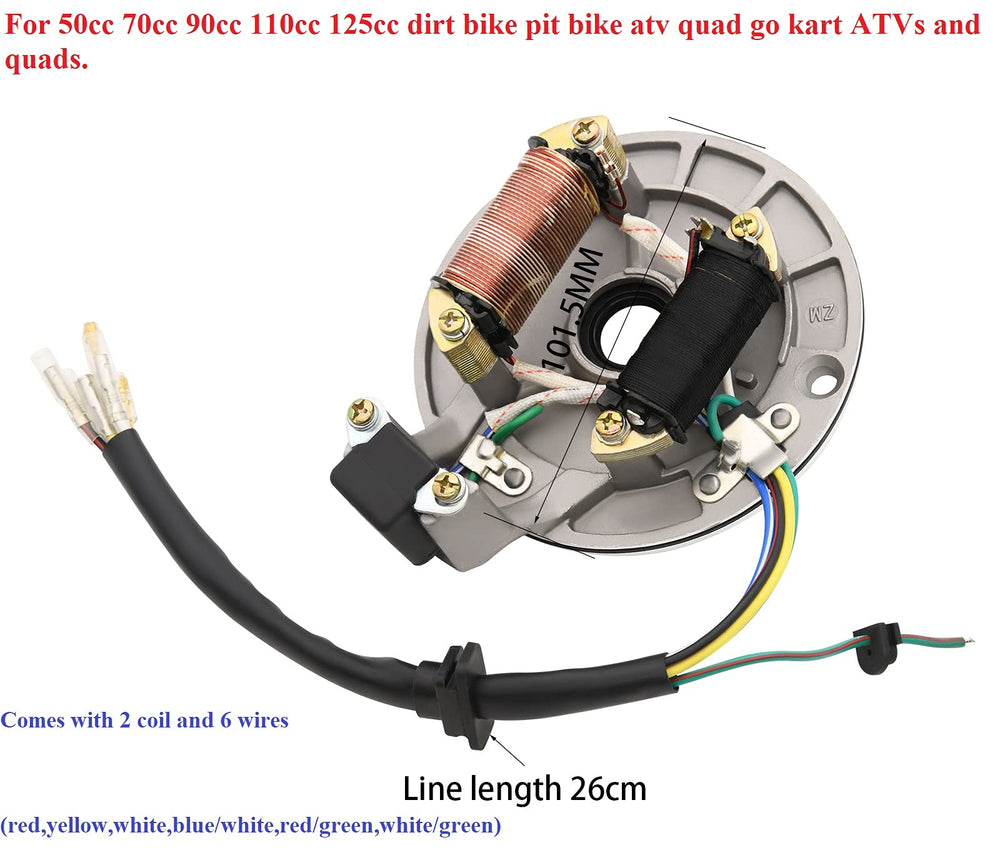 Lucky Seven ATV and dirt bike scene highlighting stator components.