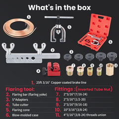 Lucky Seven brass fittings provide durable, rust-resistant brake line connections