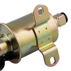 Lucky Seven GMB 596-1160 fuel pump close-up with precise inlet/outlet fittings.