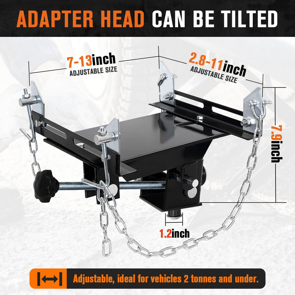Lucky Seven tilt-head allows 30° forward/backward adjustments.