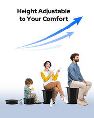 LuckyNov compact-size folding toilet folds slim for backpacking and storage.