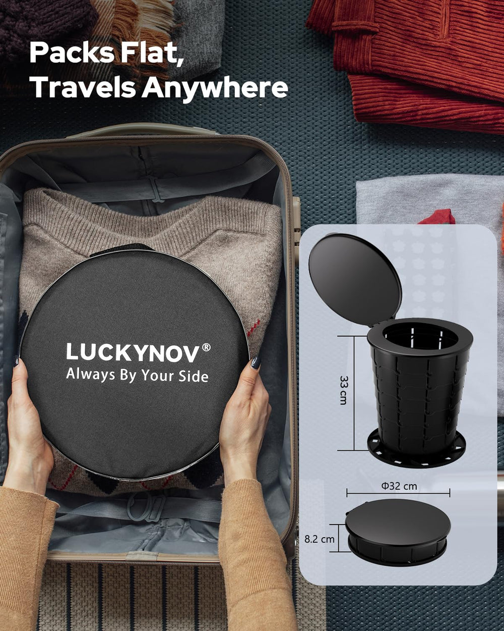 LuckyNov waste bags prevent leaks and mess on trips.