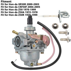 LuckySlycyc CRF50 carburetor mounted on dirt bike use.