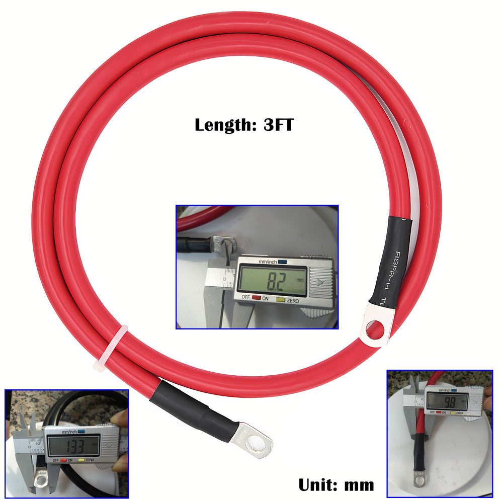 LuckySlycyc marine battery cable with tin-plated terminals resisting corrosion.
