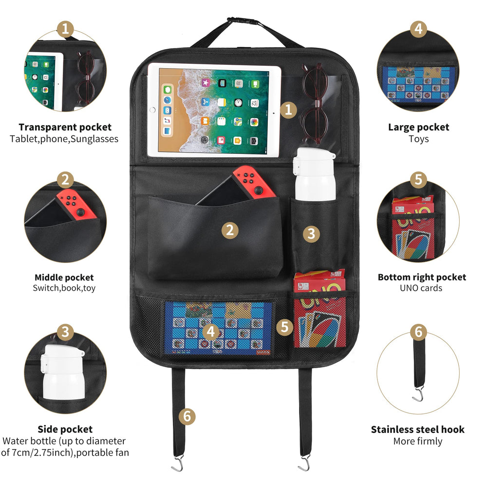 LUCMO all-in-one organizer keeps the car cabin tidy and clutter-free.