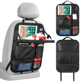LUCMO backseat organizer with tablet holder offers convenient in-car viewing.