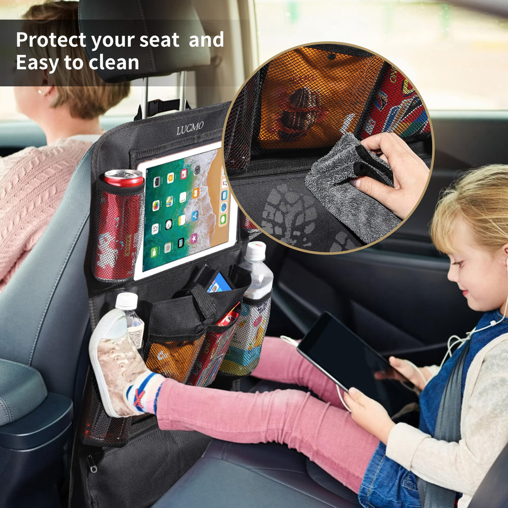 LUCMO clear tablet holder in action for kid-friendly travel