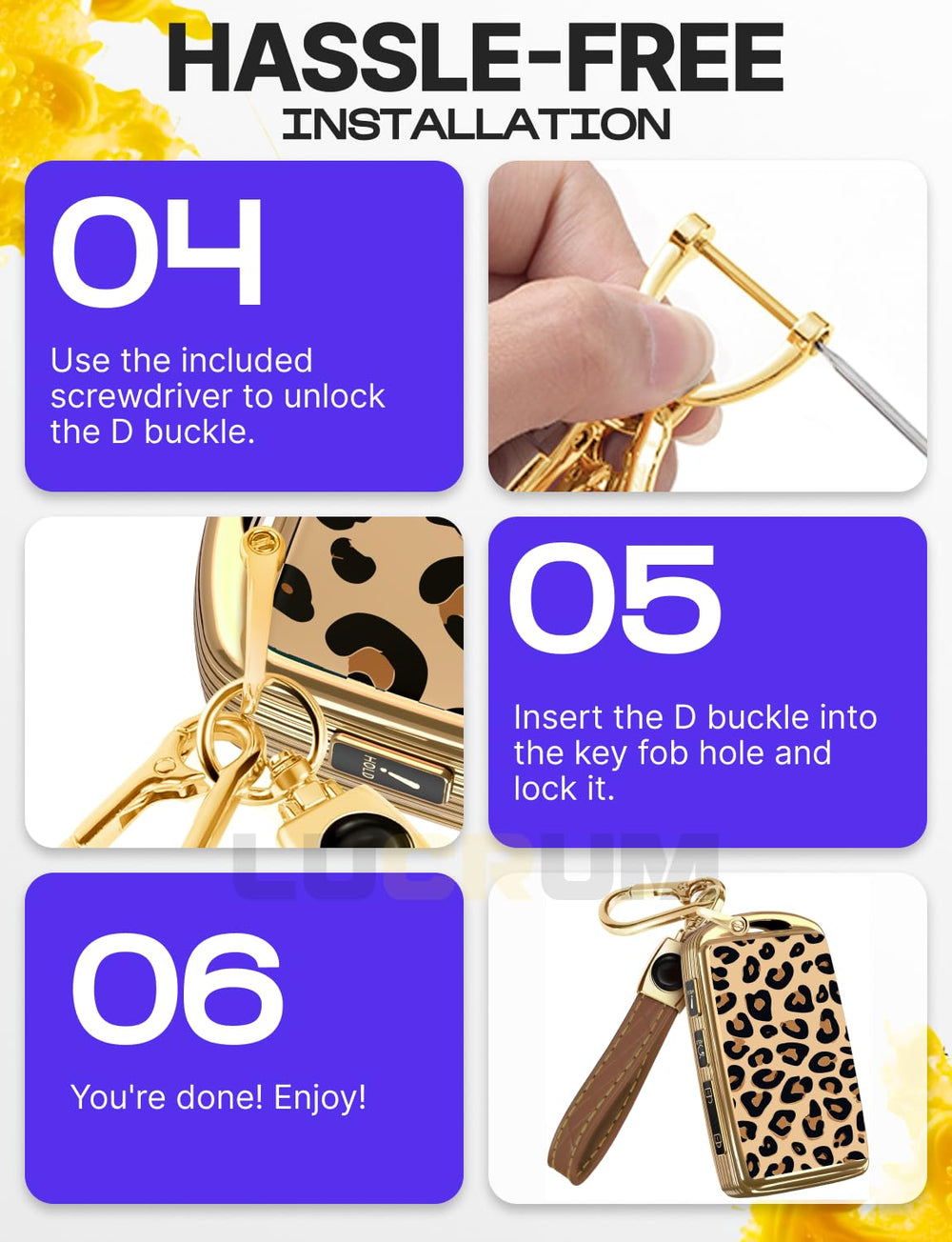 Lucrum carabiner clip keeps keys secured on bags or belts.