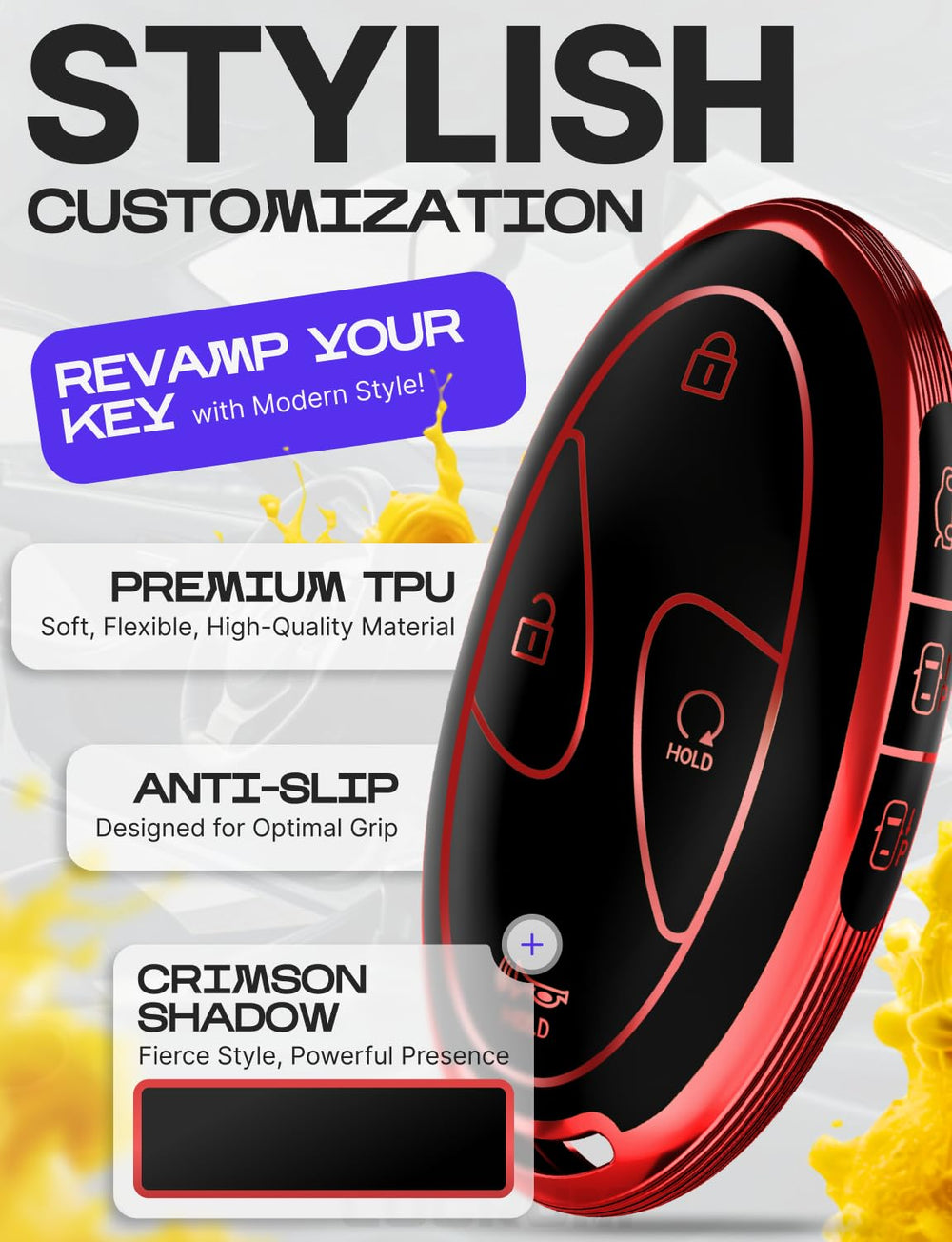 Lucrum full body TPU protection guards the fob from scratches