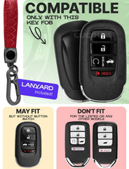 Lucrum Honda fob cover, side view, non slip grip for secure handling.